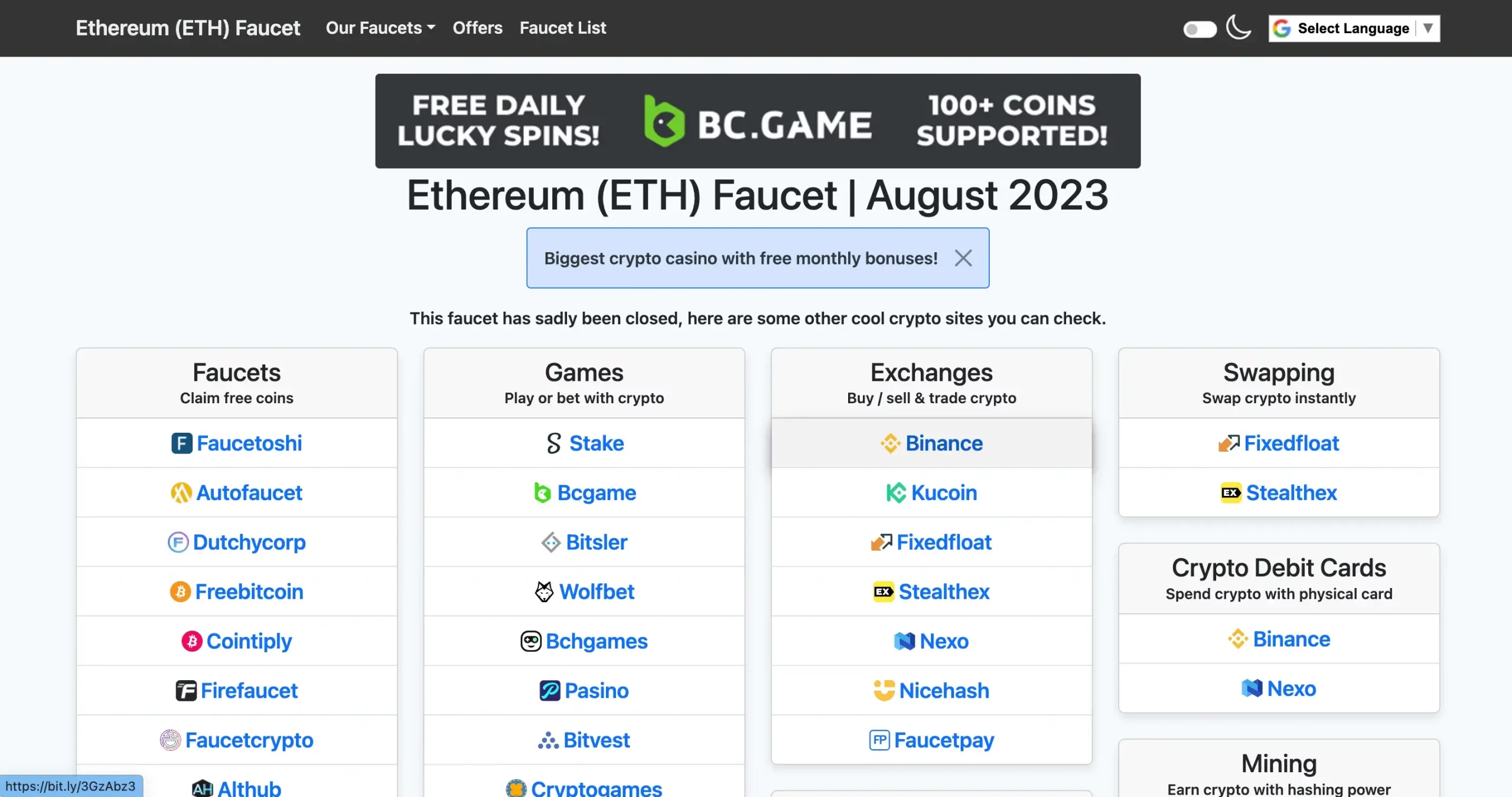 List of 16 Crypto Faucets () - Alchemy