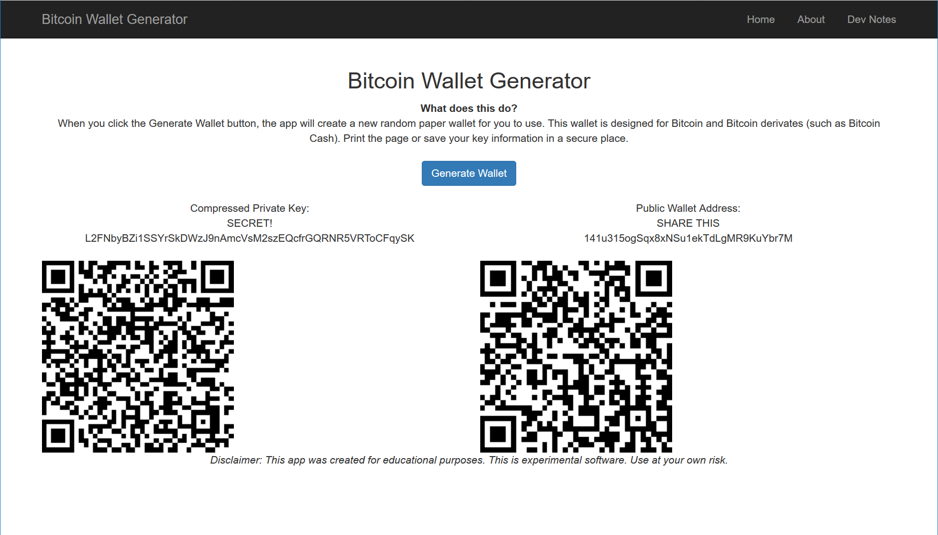 bitcoin-address-generator - npm package | Snyk