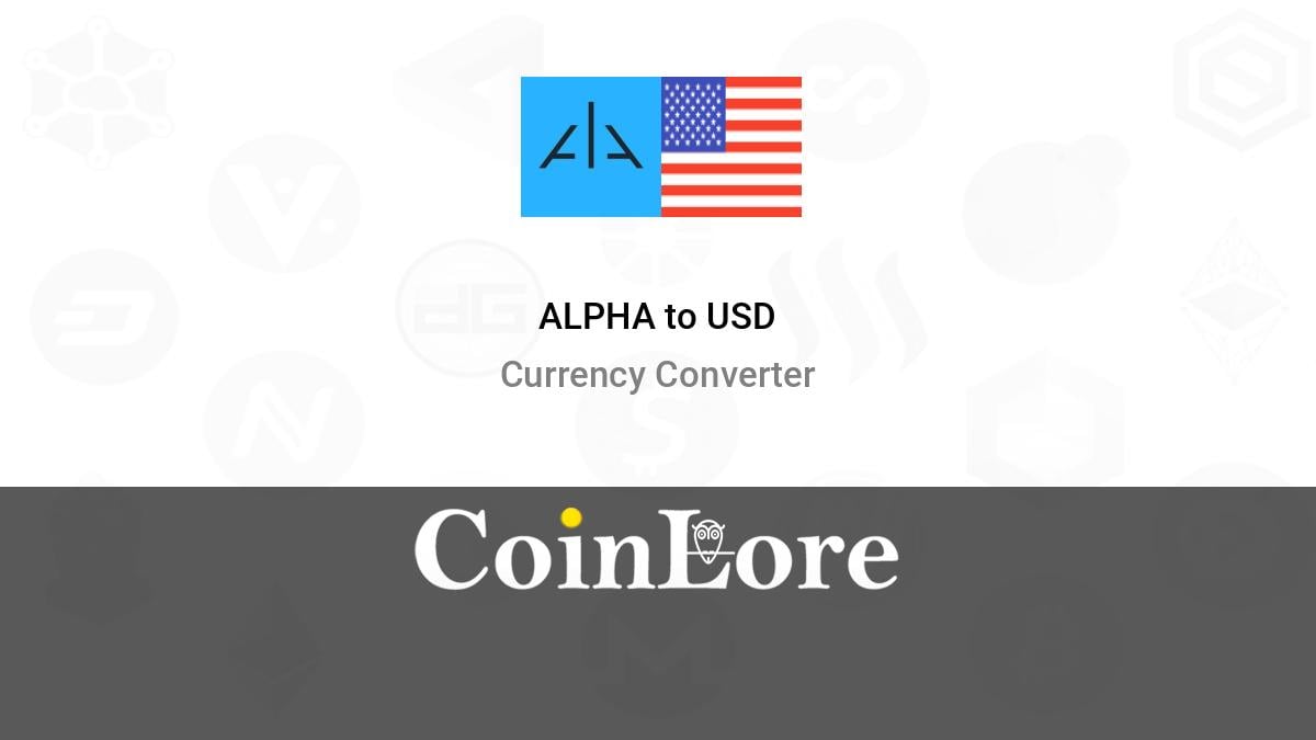 1 Alpha Coin (APC) to US Dollar (USD) Price Now | CoinCarp