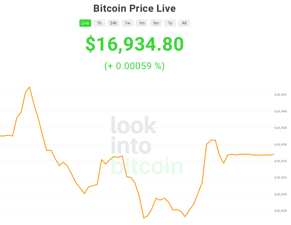 Live Bitcoin Price: BTC to USD Price Charts & History