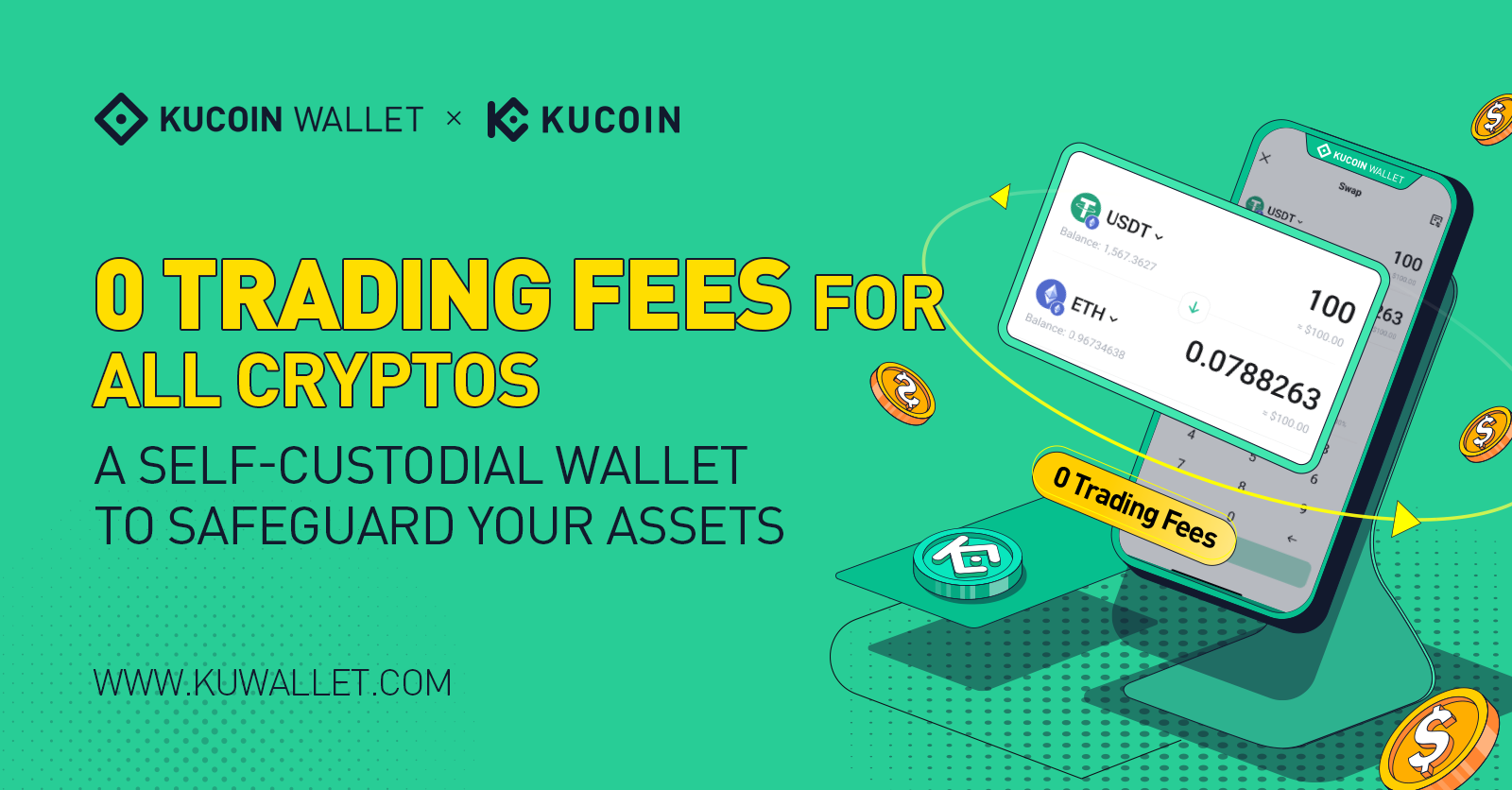 KuCoin Token (KCS) Free Crypto Wallet App, Create KuCoin Token (KCS) Address