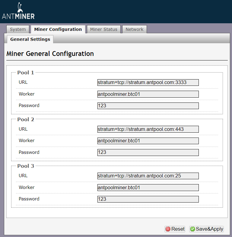 Connect Antminer S9i/S9/T9/S7 to the mining pool - Antpool/cryptolog.fun | Zeus Mining