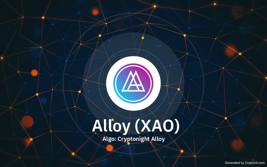 Alloy price now, Live XAO price, marketcap, chart, and info | CoinCarp