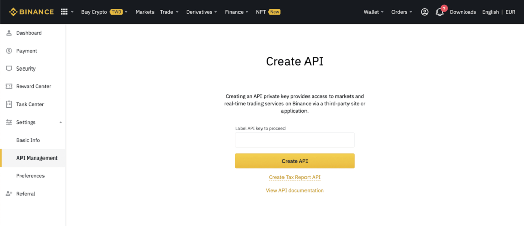 New Crypto trading terminal with api bot for Binance 