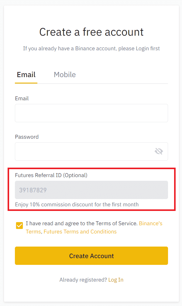 Binance Futures referral ID: 10% discount on trades in 