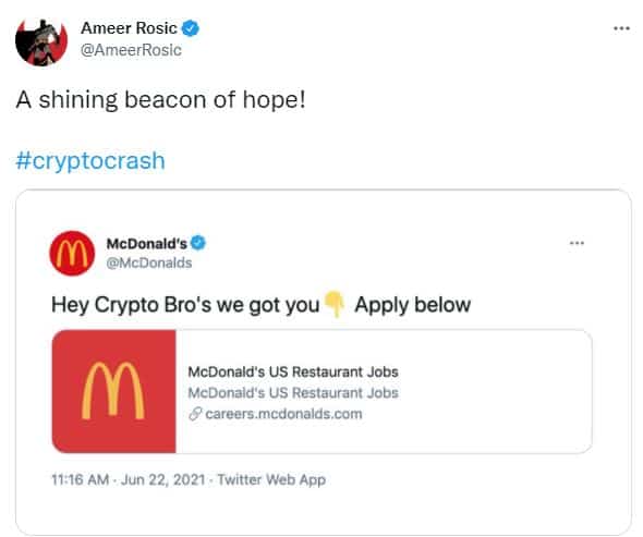 Crypto Bro Gets Roasted For Ending Up Working In McDonald's - Memebase - Funny Memes