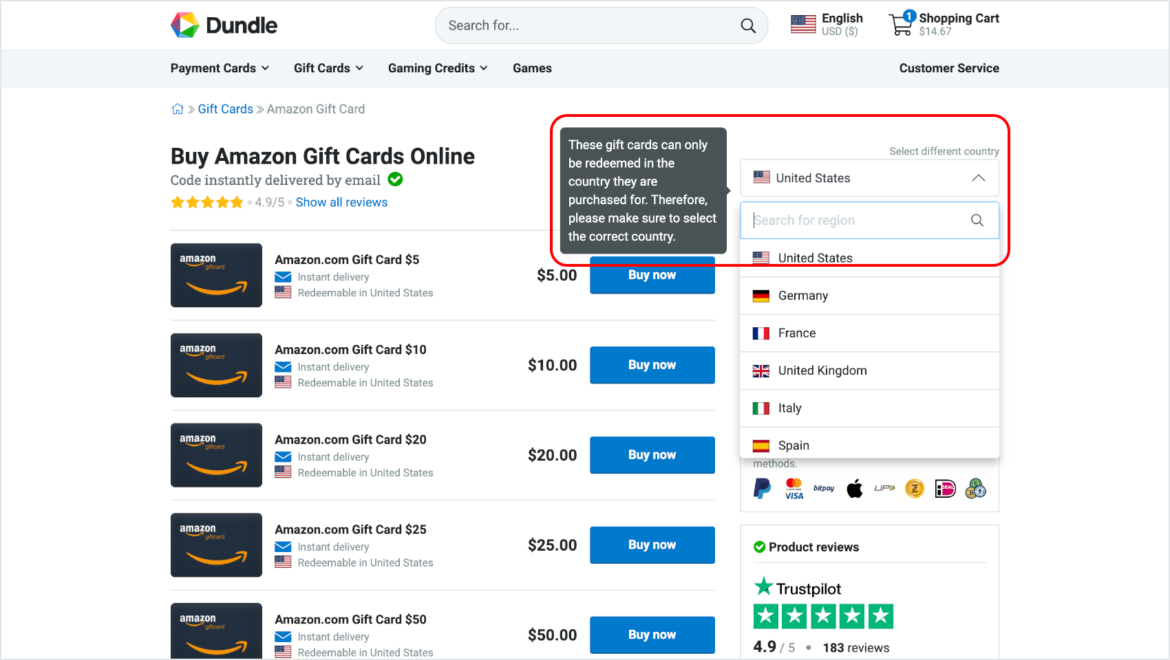 Can I purchase an Amazon Gift Card using Paypal Cr - PayPal Community