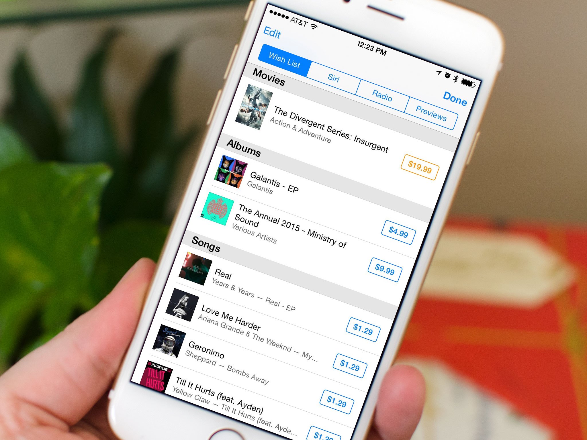 Add, remove, or purchase items from your iTunes Wish List