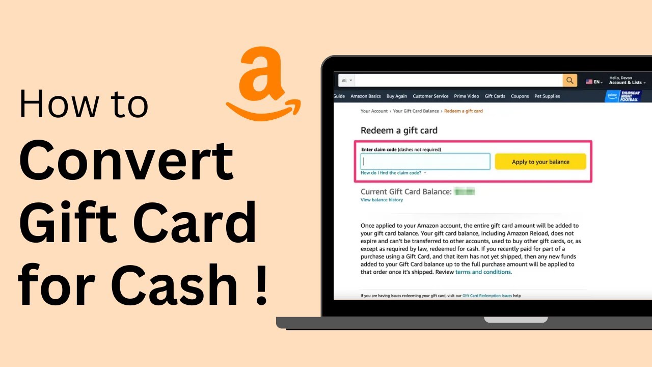 How To Convert an Amazon Gift Card to Cash