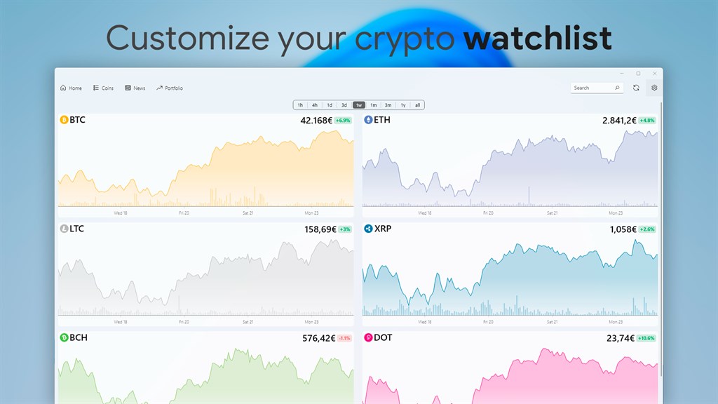 GitHub - ismaelestalayo/CryptoTracker: Minimal yet powerful crypto-currency tracker UWP.