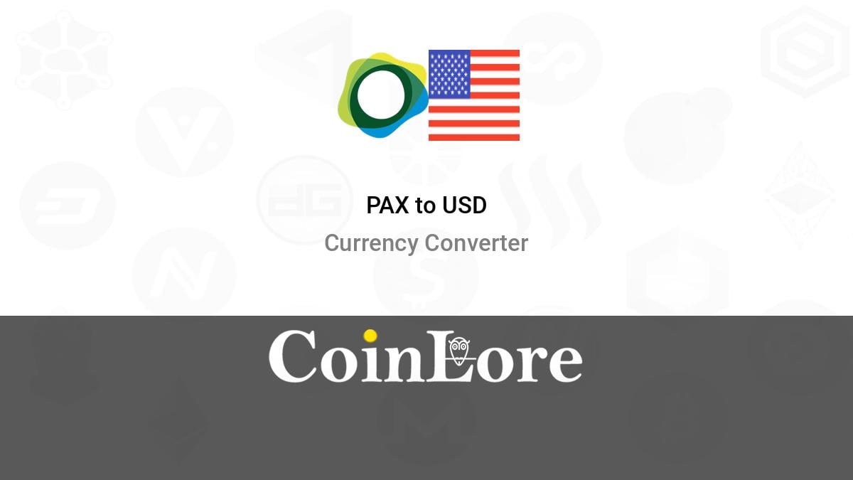 USDP to USD Converter, Convert Pax Dollar to United States Dollar - CoinArbitrageBot