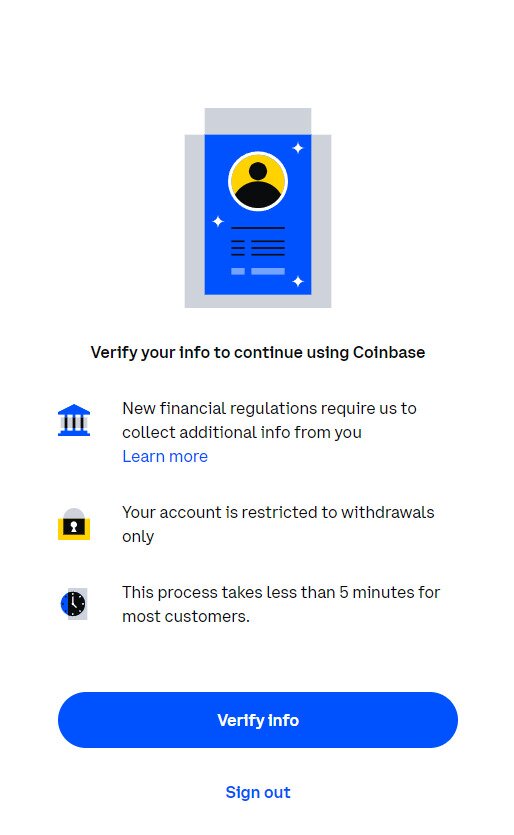 Coinbase Desk - Coinbase identity verification