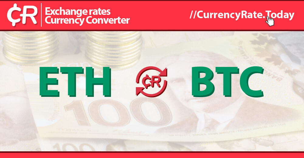 Convert Bitcoins (BTC) and Ethereums (ETH): Currency Exchange Rate Conversion Calculator