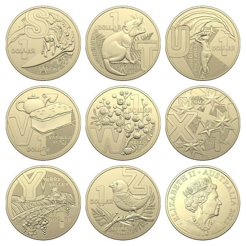 The Great Aussie Coin Hunt 1. A-Z Uncirculated Set featuring enve | Ensleigh Coins