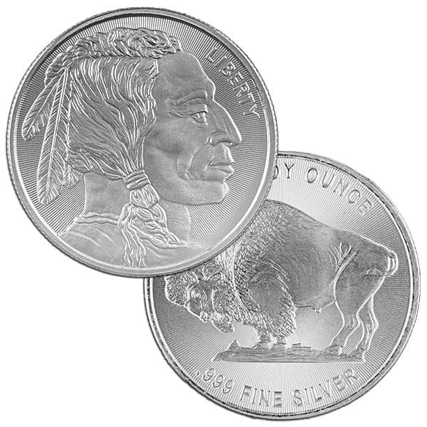 1 Troy oz Buffalo Fine Silver Round Design Varies - Pinehurst Coins