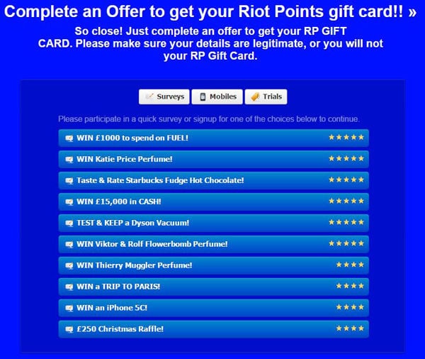 Riot Points | League of Legends code from $25 | cryptolog.fun