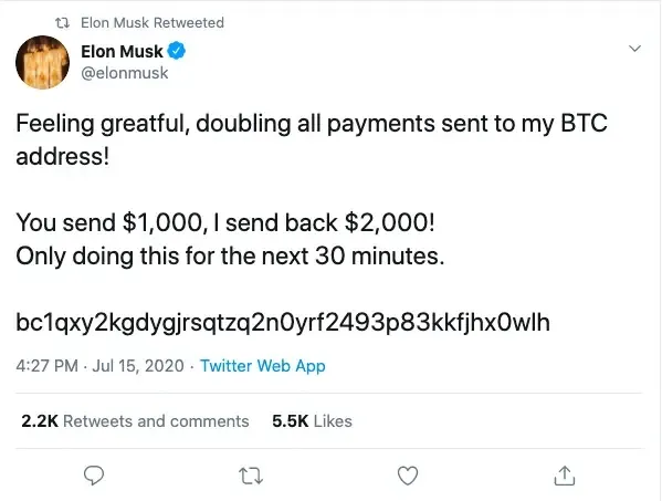 A New Crypto Scam Shows Perils of Elon Musk's Twitter