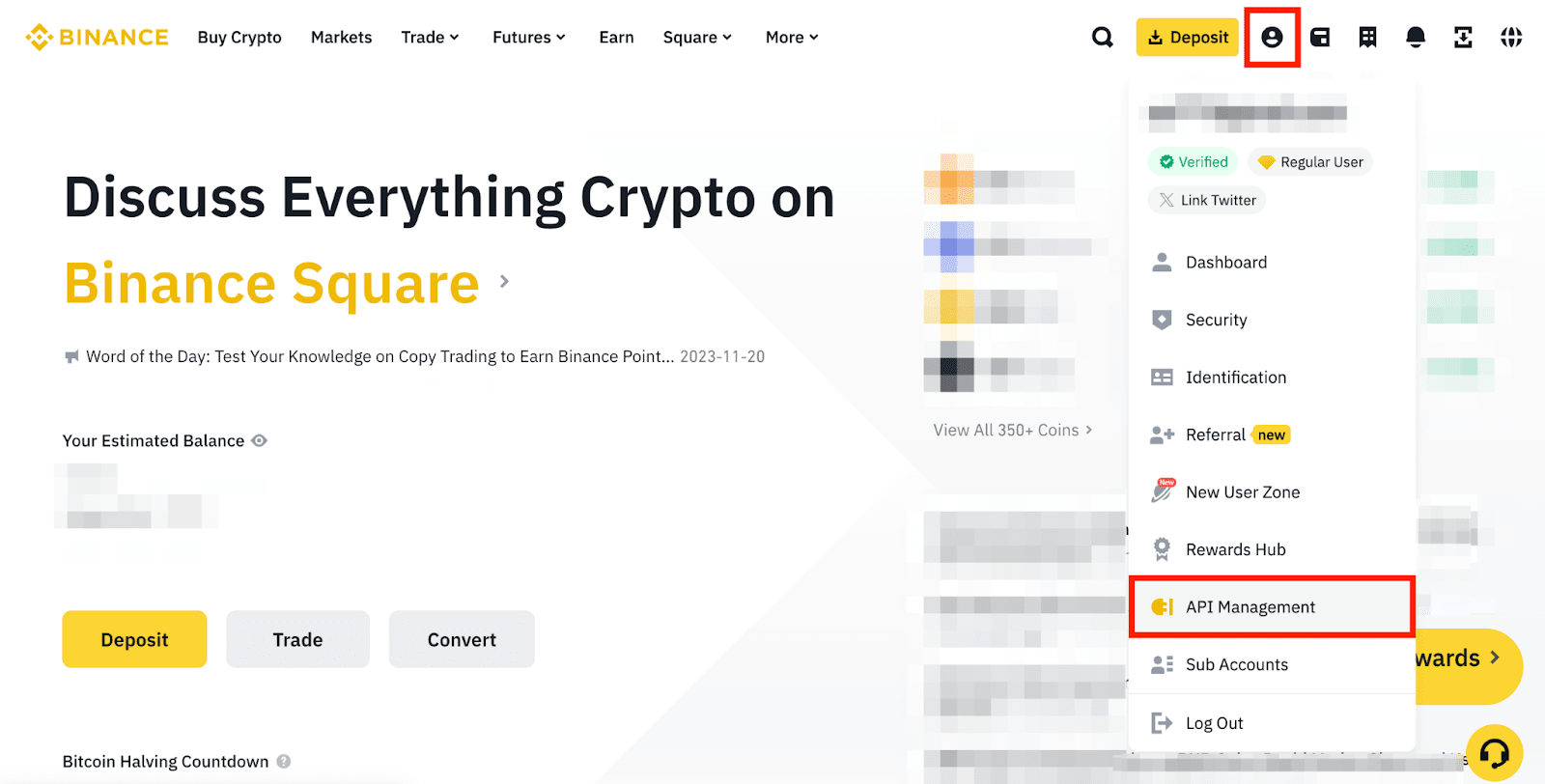 Binance – API | Waltio Help Center 😃 🇬🇧