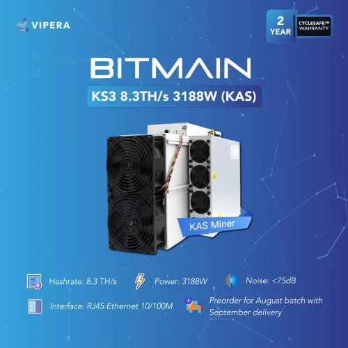 Bitmain Antminer KS3 TH W (KAS) Miner - CryptoMinerBros