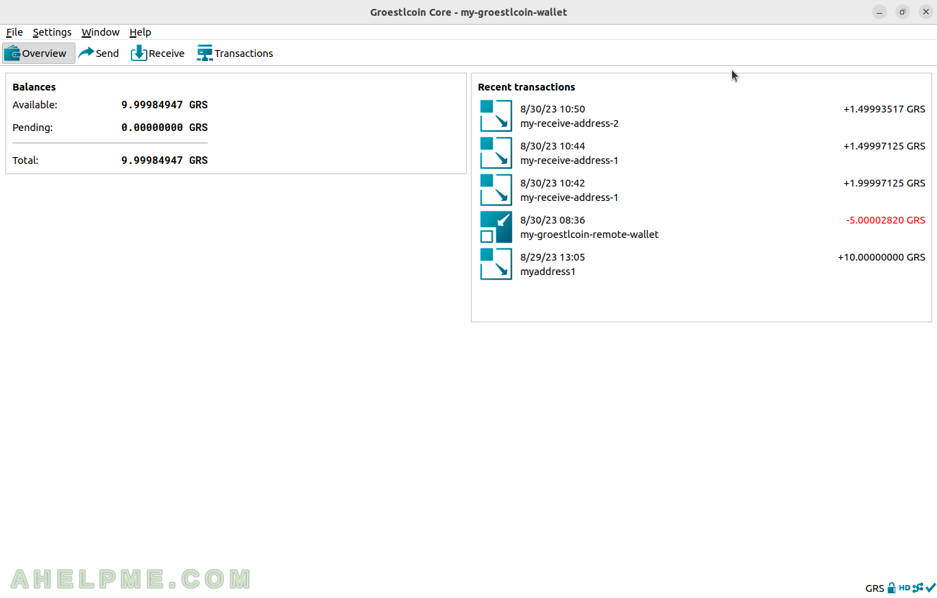 Build and run the Groestlcoin Core 25 with graphical wallet