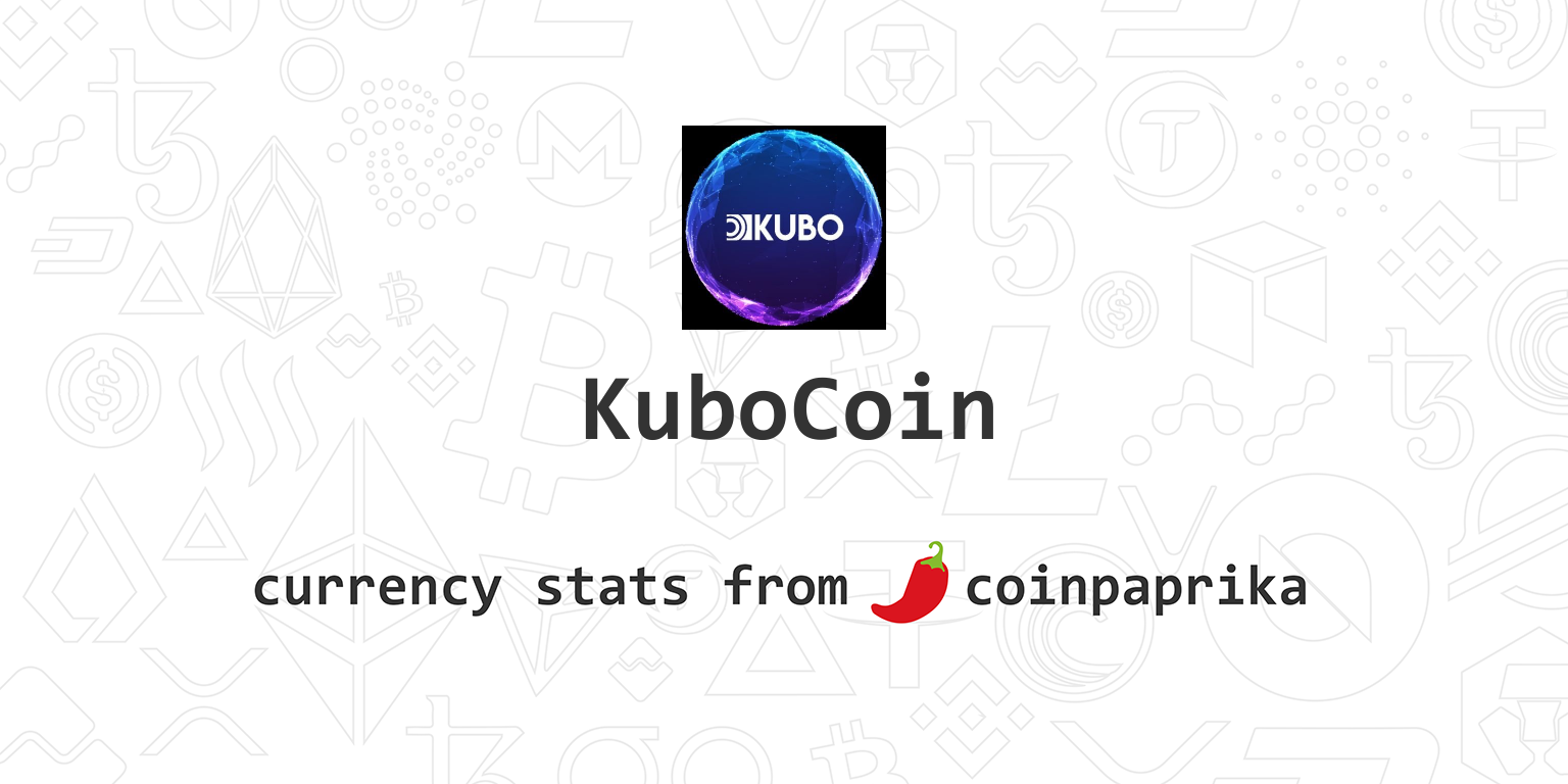 KuboCoin (KUBO) live coin price, charts, markets & liquidity