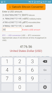 Convert Satoshi to USD Dollar and USD to Satoshi