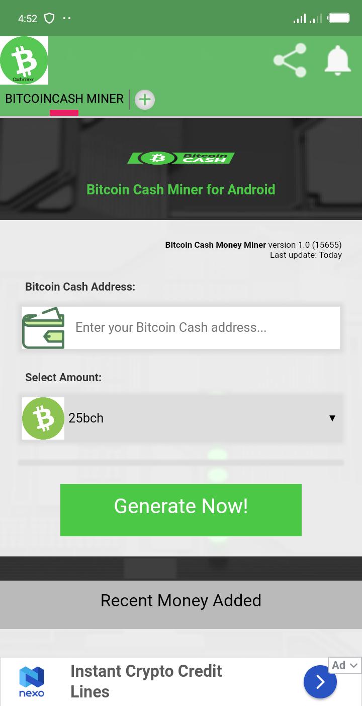 BCH Miner - Get Bitcoin Cash FREE v APK Download