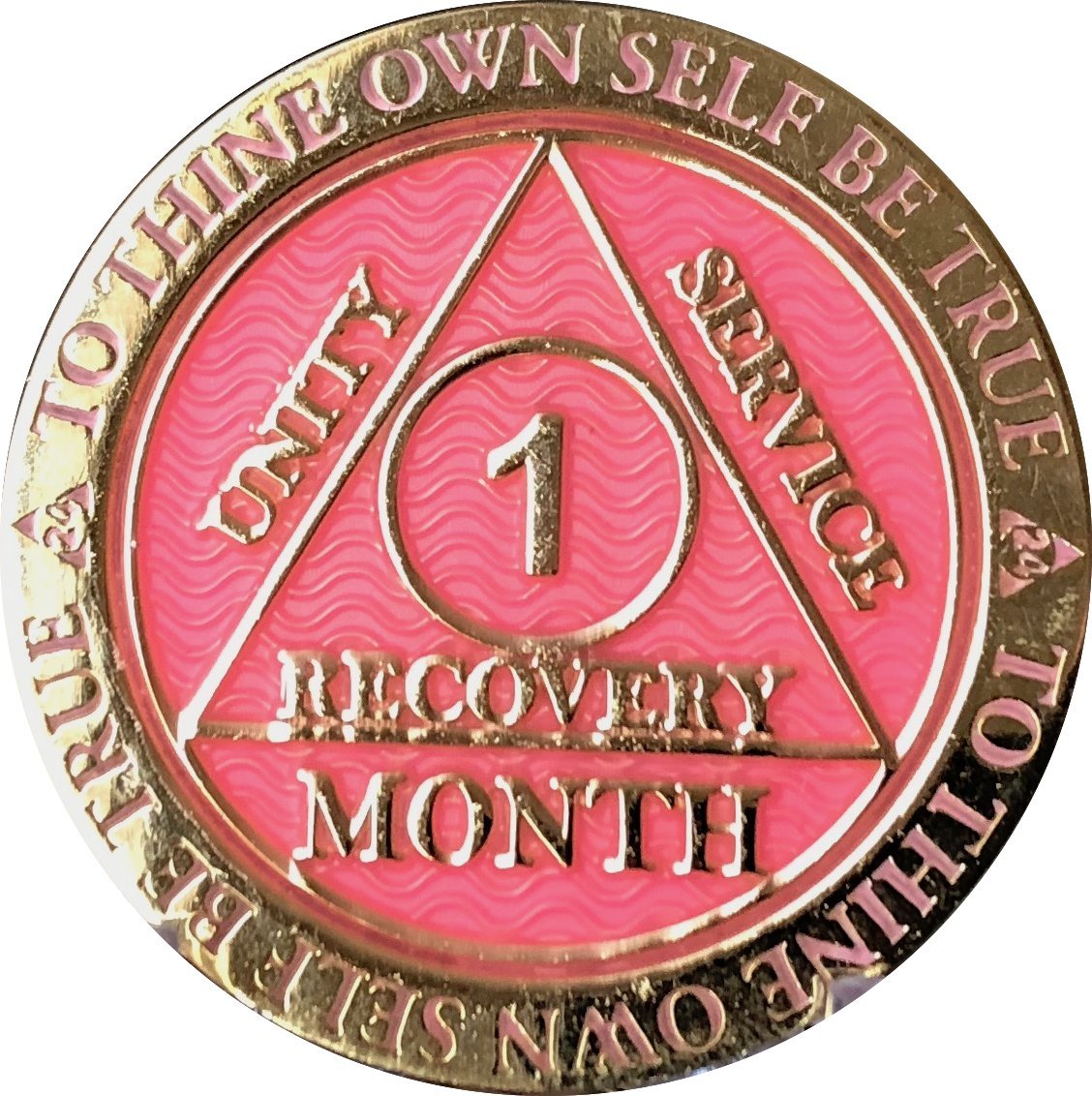 1 Month AA Medallions Bronze Gold Plated and Color Sobriety 30 Day Med – RecoveryChip