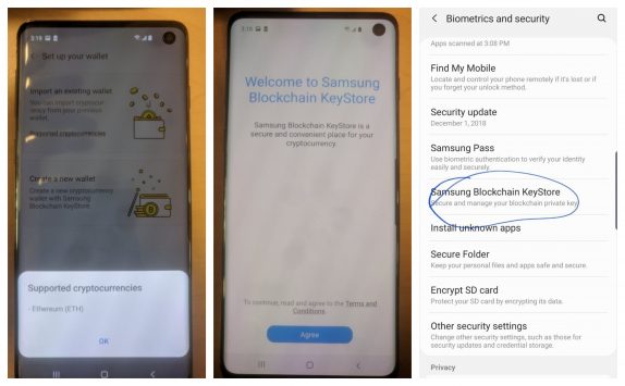 Samsung Galaxy S10 Has a Built-In Bitcoin Hardware Wallet | cryptolog.fun