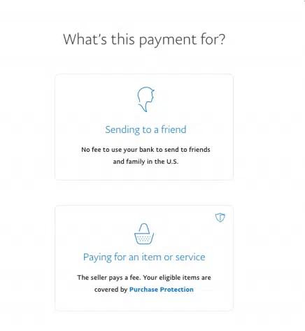 What's the difference between friends and family or goods and services payments? | PayPal AE