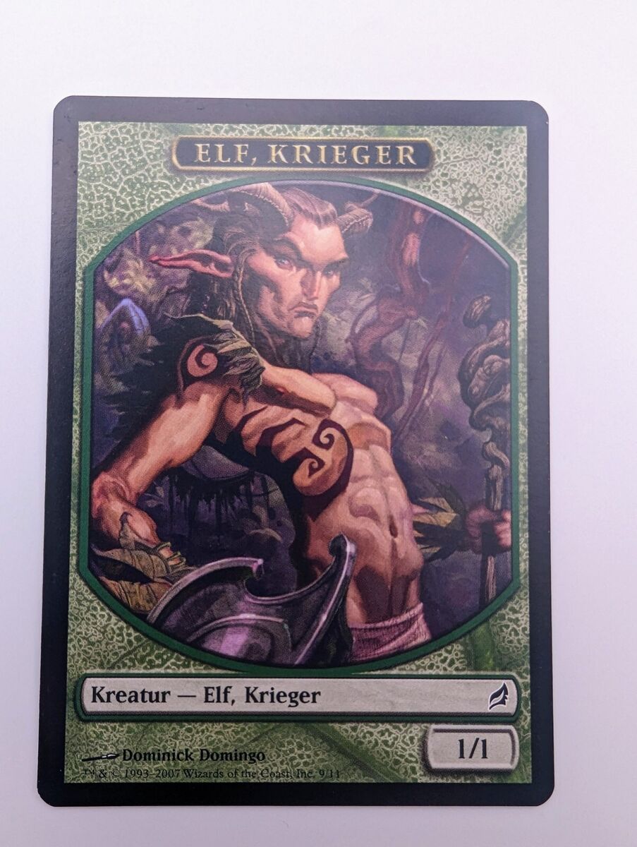 Elf Warrior Token (Lolth) — Tyler Walpole Illustration