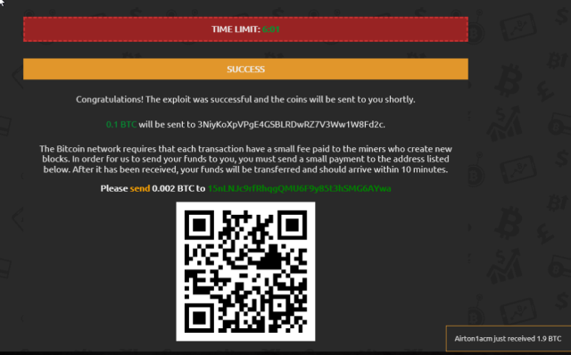 Bitcoin Generator “Exploit” Scam Clears Thousands