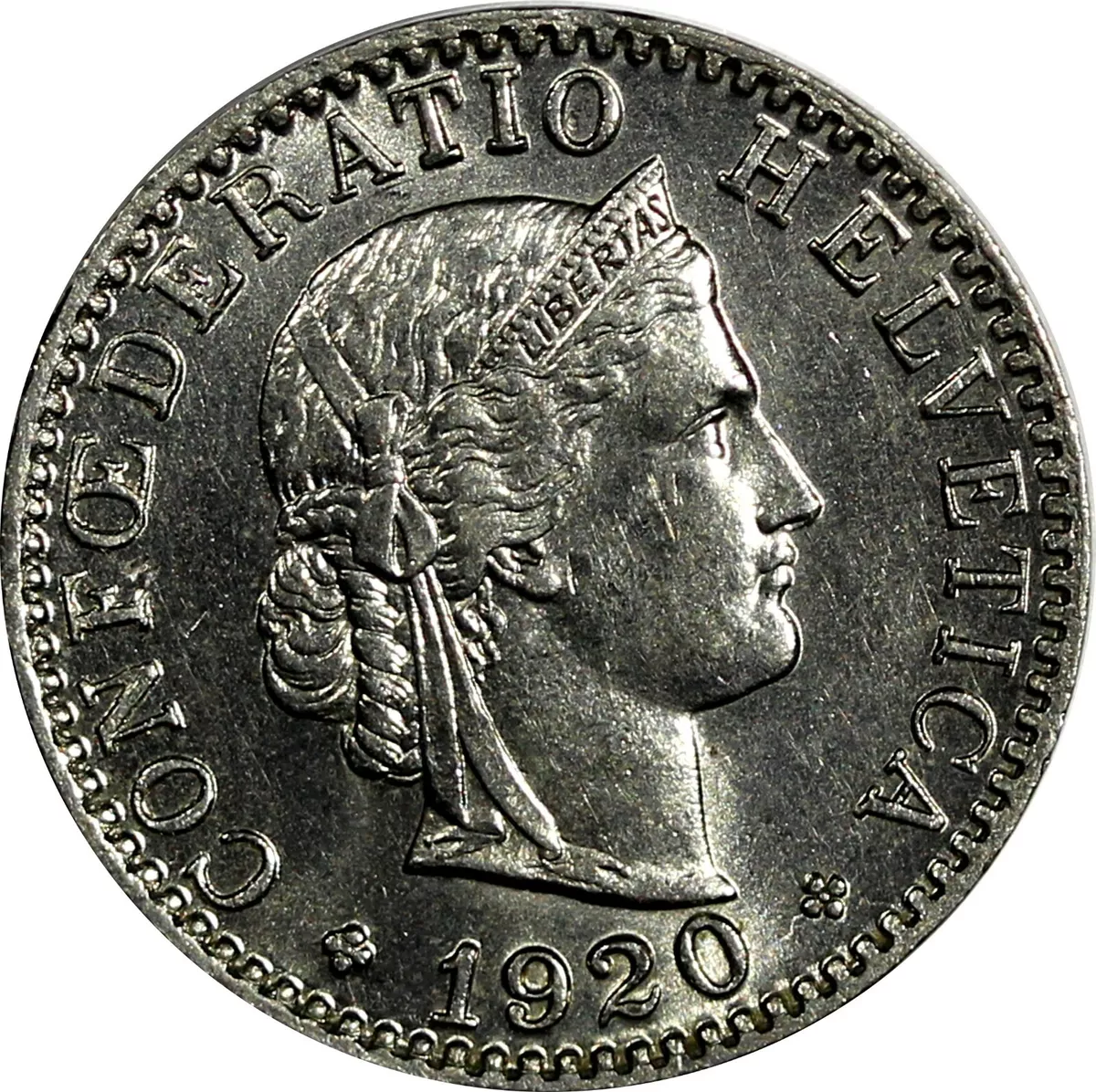 Twenty Centimes (Rappen) , Coin from Switzerland - Online Coin Club