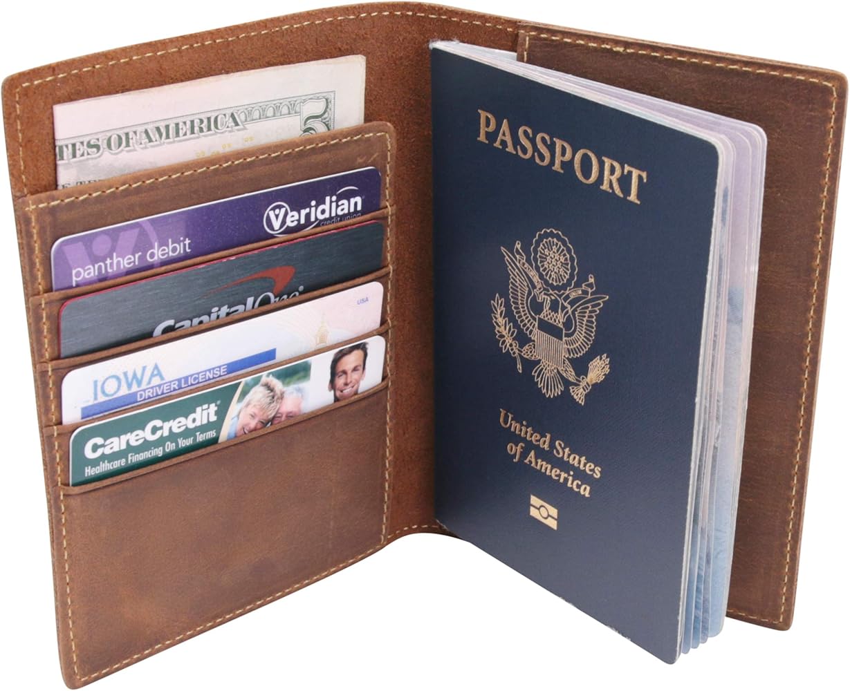 Mens Leather Passport Wallet | Buffalo Jackson