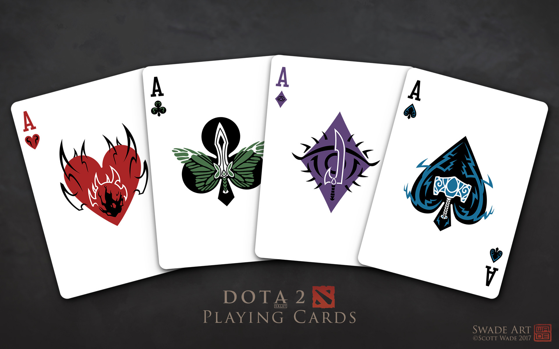 DOTA 2 Series 1 Playing Cards (Black)