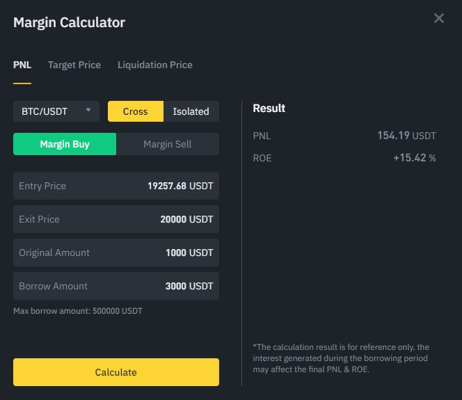 Binance Futures risk and position size calculator