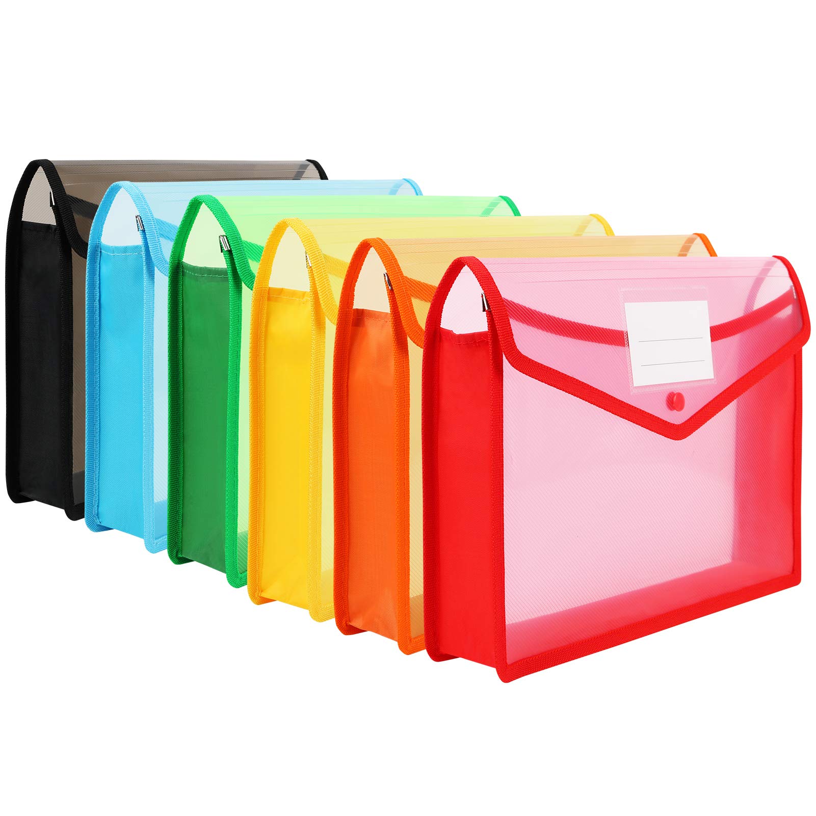 AVARTEK A4 Plastic Colour Document Wallets Wallet Filing Folders Stud Folder Coloured