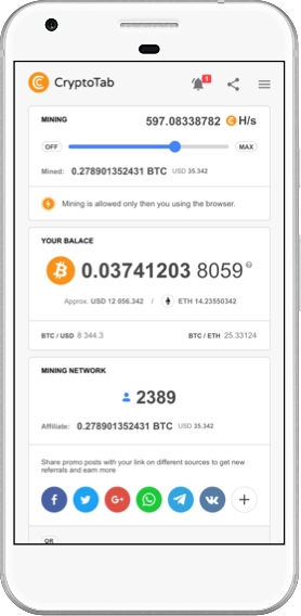CryptoTab Browser Promine on a PRO level for Android - Download