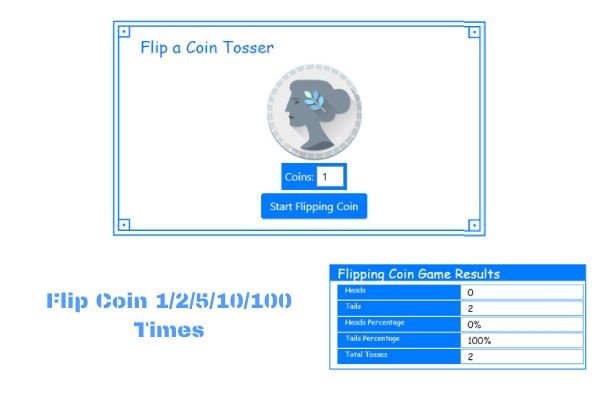 Flip a coin! The online coin flipper