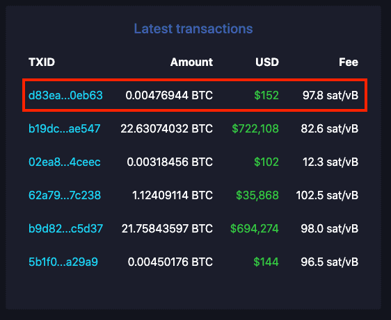 Mining Dashboard - mempool - Bitcoin Explorer