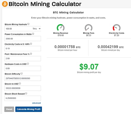 #1 Bitcoin Mining Calculator for Hash Rate ( Profits)