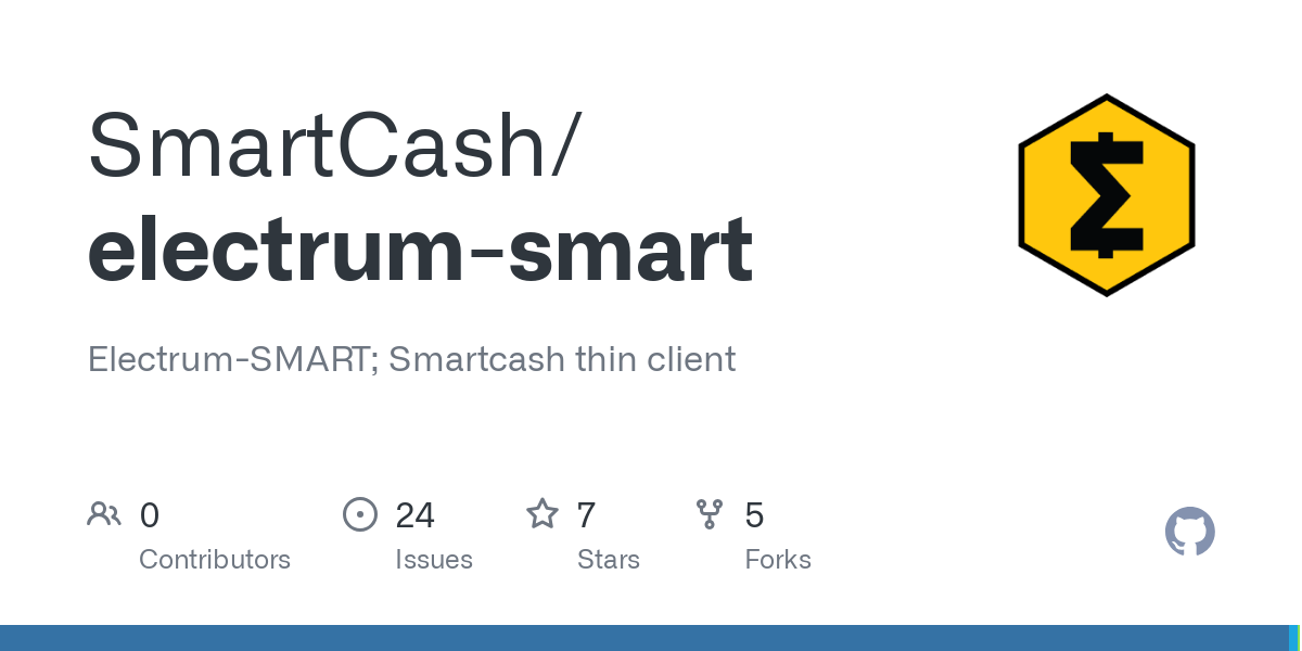 GitHub - SmartCash/electrum-smart: Electrum-SMART; Smartcash thin client