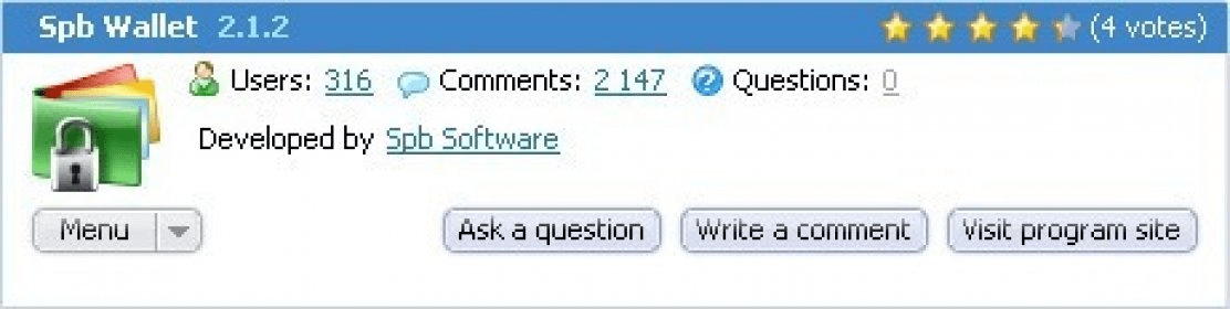 Spb Wallet (free version) download for PC