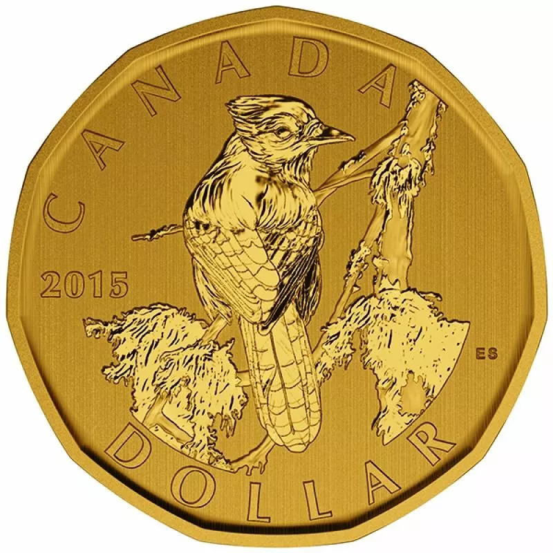 Coins and Canada - - Blue Jay - 25 cents steel - Uncirculated and collector canadian coins