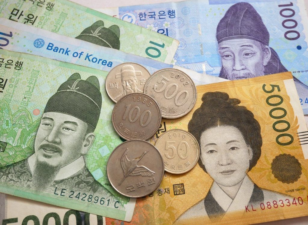 1 USD to KRW - US Dollars to South Korean Won Exchange Rate