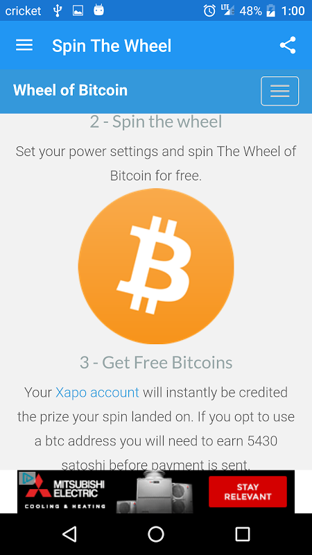 Download free Crypto Space Spin Earn Bitcoin APK for Android