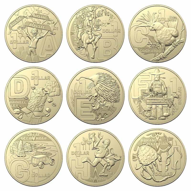 Australia Post offers circulating A to Z series dollar coins