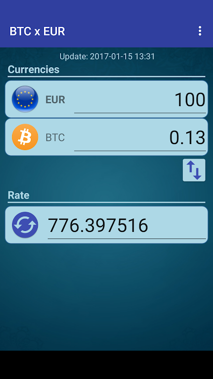 Convert BTC to EUR