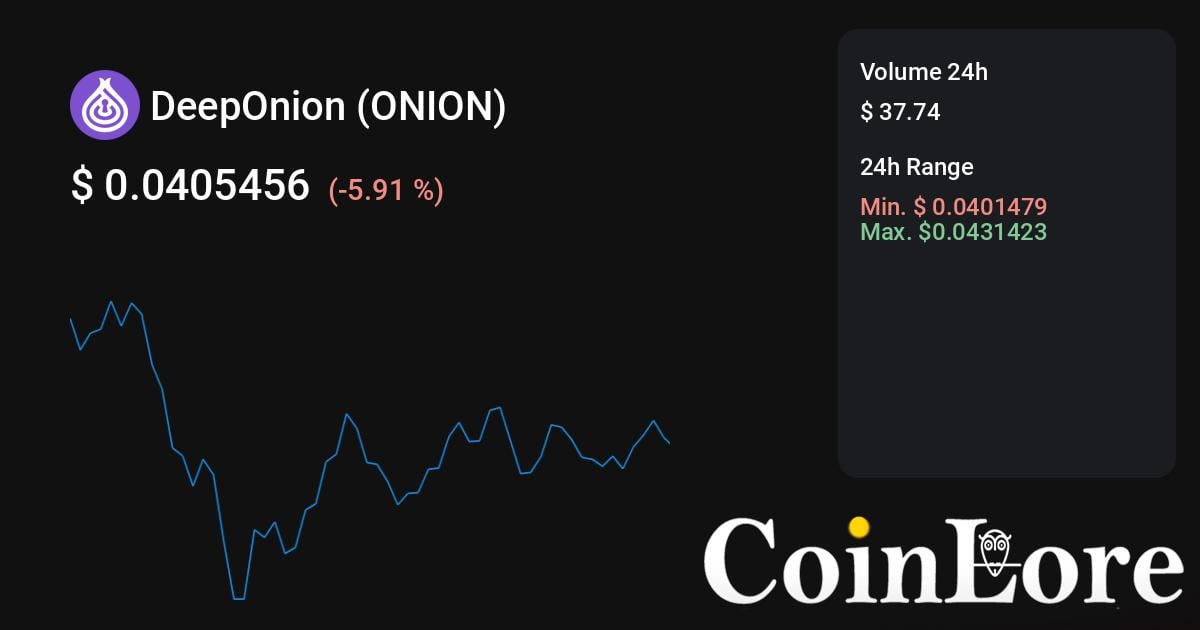 DeepOnion Price Today - ONION to US dollar Live - Crypto | Coinranking