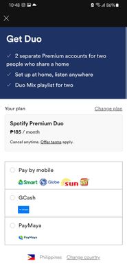 PAYMENT THRU GCASH STILL NOT PREMIUM! - The Spotify Community